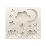 DIY 3D Cake Decorating Mold Stars Moon Cloud Mould for Fondant Silicone Sugar Craft Cake Decorating Fondant Mold|Cake Molds|