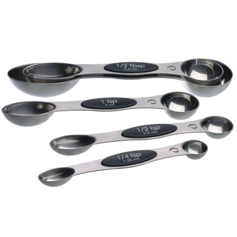 Black and Gold Magnetic Measuring Spoons Set