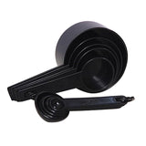 10Pcs/Set Black Color Measuring Cups And Measuring Spoon Scoop Silicone Handle Kitchen Measuring Tool|Measuring Spoons|