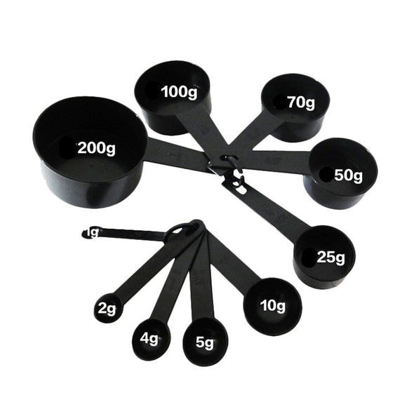 10Pcs/Set Black Color Measuring Cups And Measuring Spoon Scoop Silicon –  The Convenient Kitchen