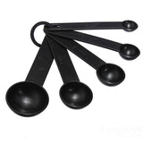 10Pcs/Set Black Color Measuring Cups And Measuring Spoon Scoop Silicone Handle Kitchen Measuring Tool|Measuring Spoons|