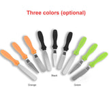 3 piece Angled Spatula - Stainless Steel with Plastic handles