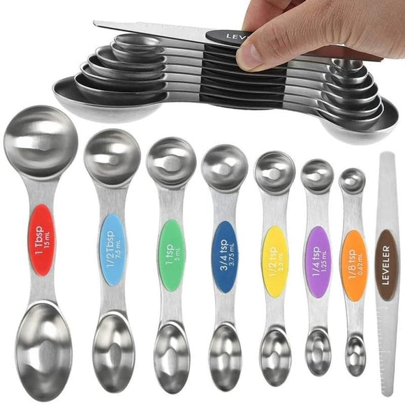 Dual Sided Magnetic Measuring Spoons - Stainless Steel – The
