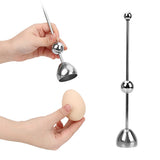 Egg Shell Topper Cutter - Stainless Steel Precision Egg Cracker for Boiled and Raw Eggs