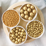 Goldbaking Edible Gold Sugar Pearl Sprinkles 85g 1/2.5/4/7/10/12/14mm| |