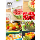 HILIFE 3 Pcs/Set Watermelon Carving Knife Fruit Platter Set Stainless Steel Cream Spoon Kitchen Gadget Fruit Tools|Melon Scoops & Ballers|