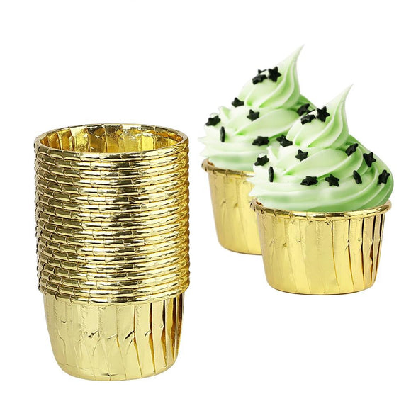 Gold Paper Cupcake Wrappers, 50 pcs
