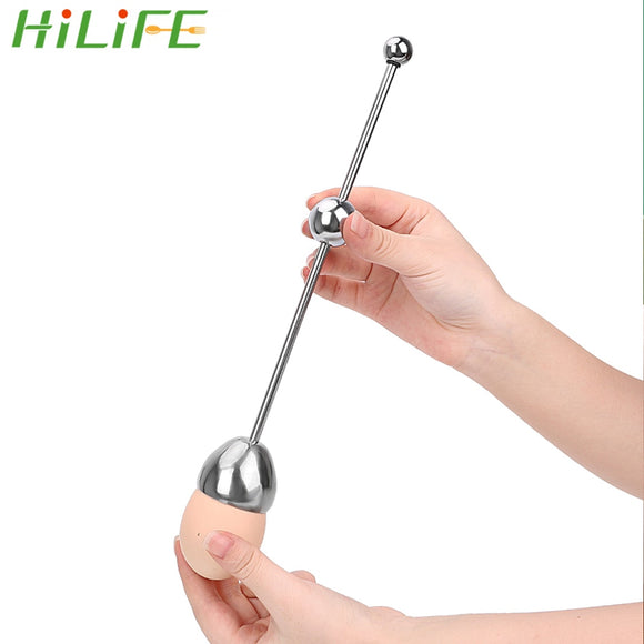 HILIFE Boiled Egg Topper Shell Top Cutter Raw Egg Cracker Separator Egg Knocker Opener Stainless Steel Egg Tools Kitchen Gadgets|Egg Dividers|