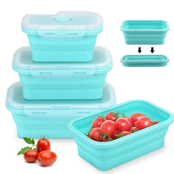 Collapsible Storage Containers - 3pc Silicone Set