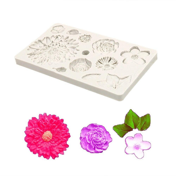 Sunflower Fondant Mold - Silicone