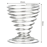 Stainless Steel Egg Holder - Wire Tray Spring Stand for Boiled Eggs