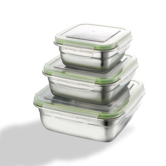Container Set - 3 pc Stainless Steel Set