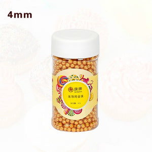 Goldbaking Edible Gold Sugar Pearl Sprinkles 85g 1/2.5/4/7/10/12/14mm| |