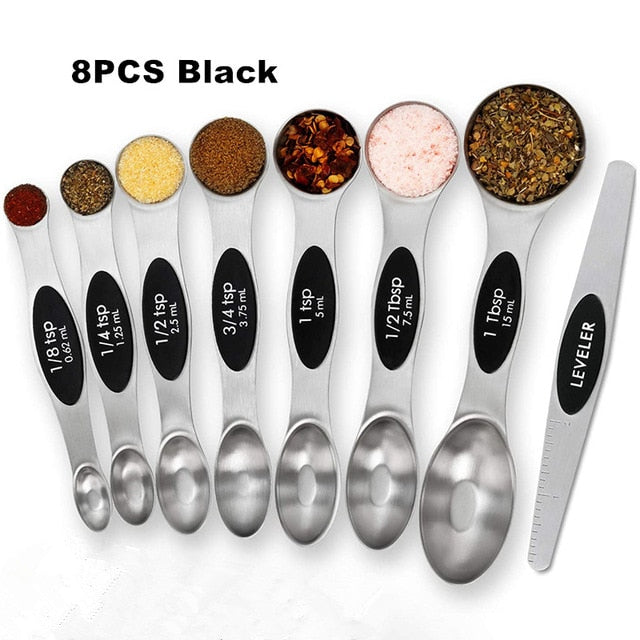 Dual Sided Magnetic Measuring Spoons - Stainless Steel – The Convenient  Kitchen